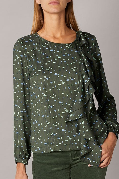 SHIRT VOLANT DETAIL GREEN 6