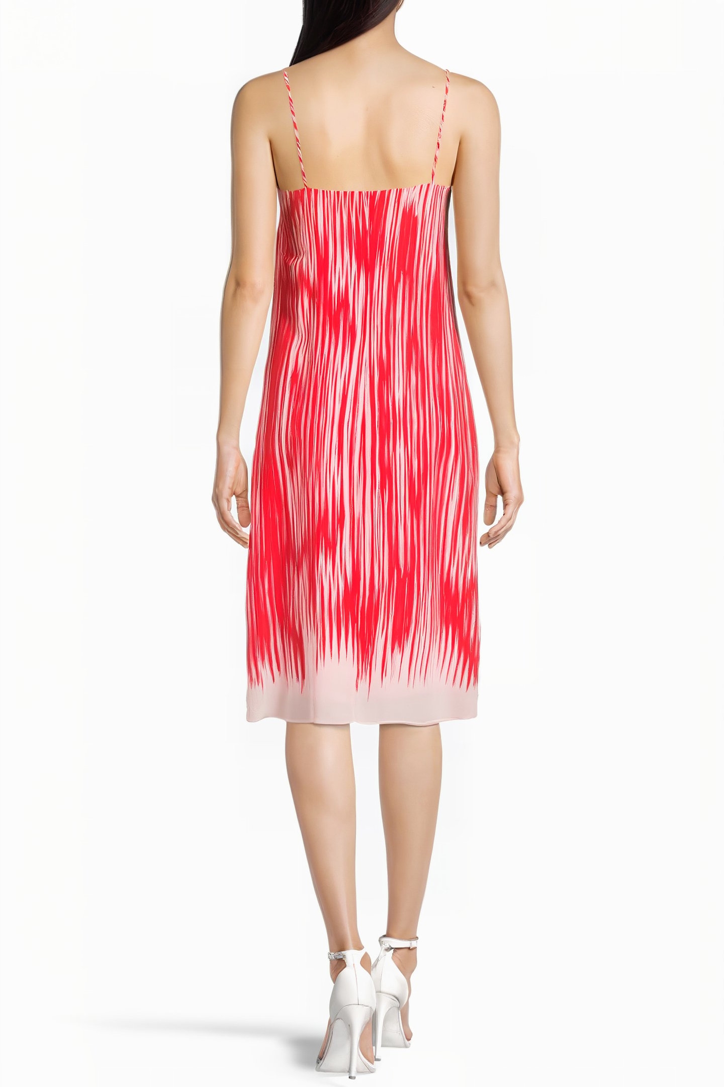 STRAPPY PRINT DRESS RED ABSTRA 2