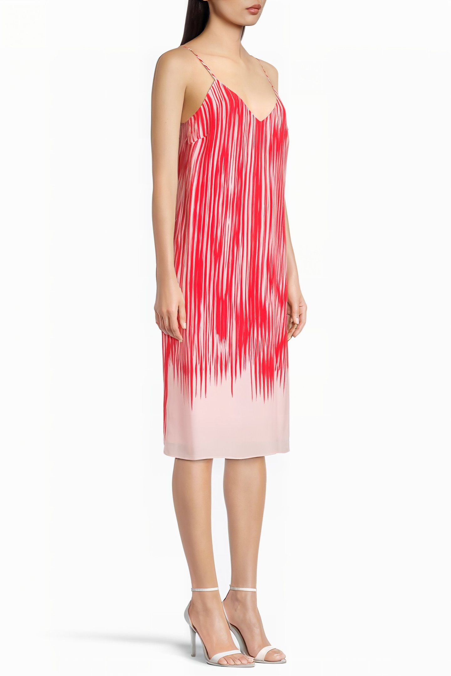 STRAPPY PRINT DRESS RED ABSTRA 3