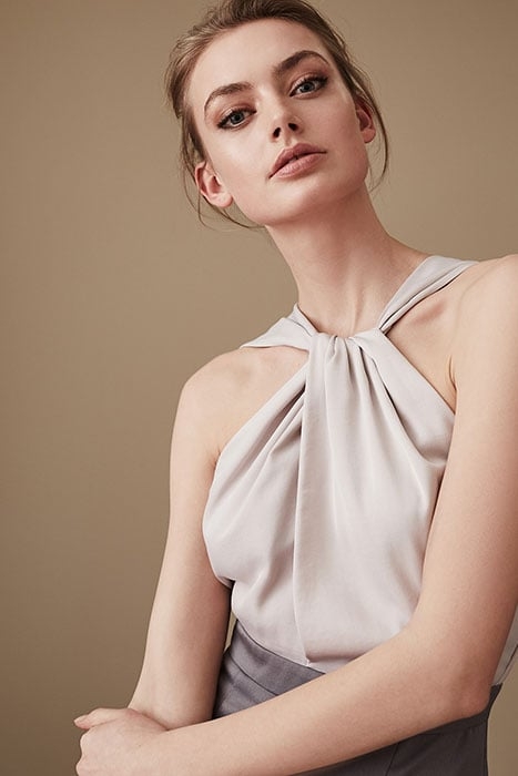 MAISIE-CONTRAST DRESS ASH PINK 5