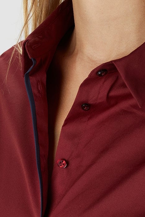 BASIC SHIRT PIPING DETAIL BROWN 6