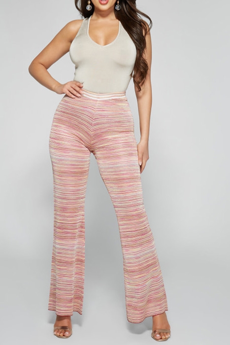 ANNIE SWEATER PANTS RED AND PINK STRIPES 6