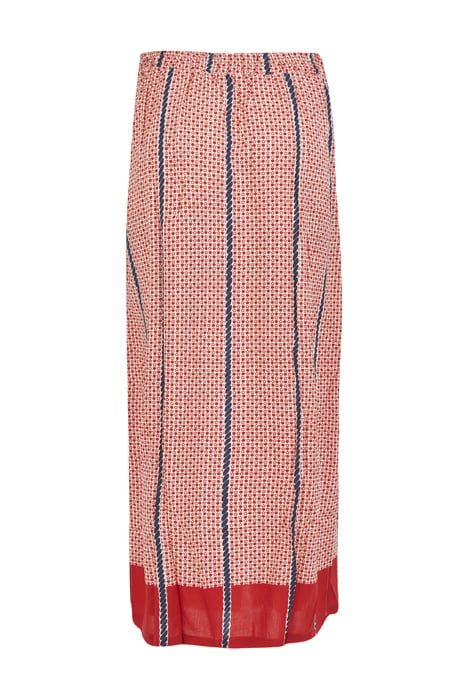 LONG SKIRT FRONT PLACKET RED 2