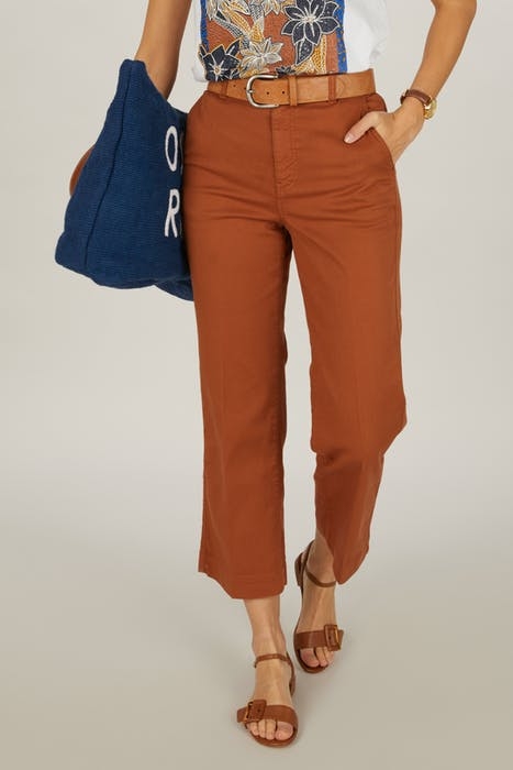 MID HIGH WAIST WIDE LEGS BROWN 3