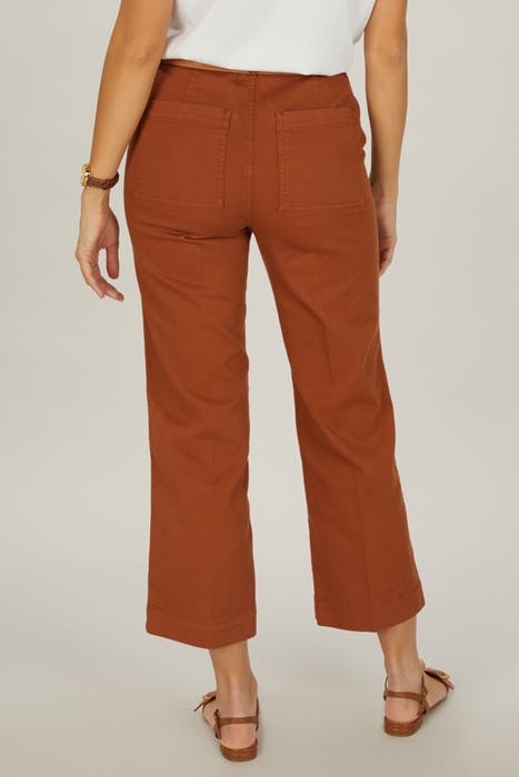 MID HIGH WAIST WIDE LEGS BROWN 2