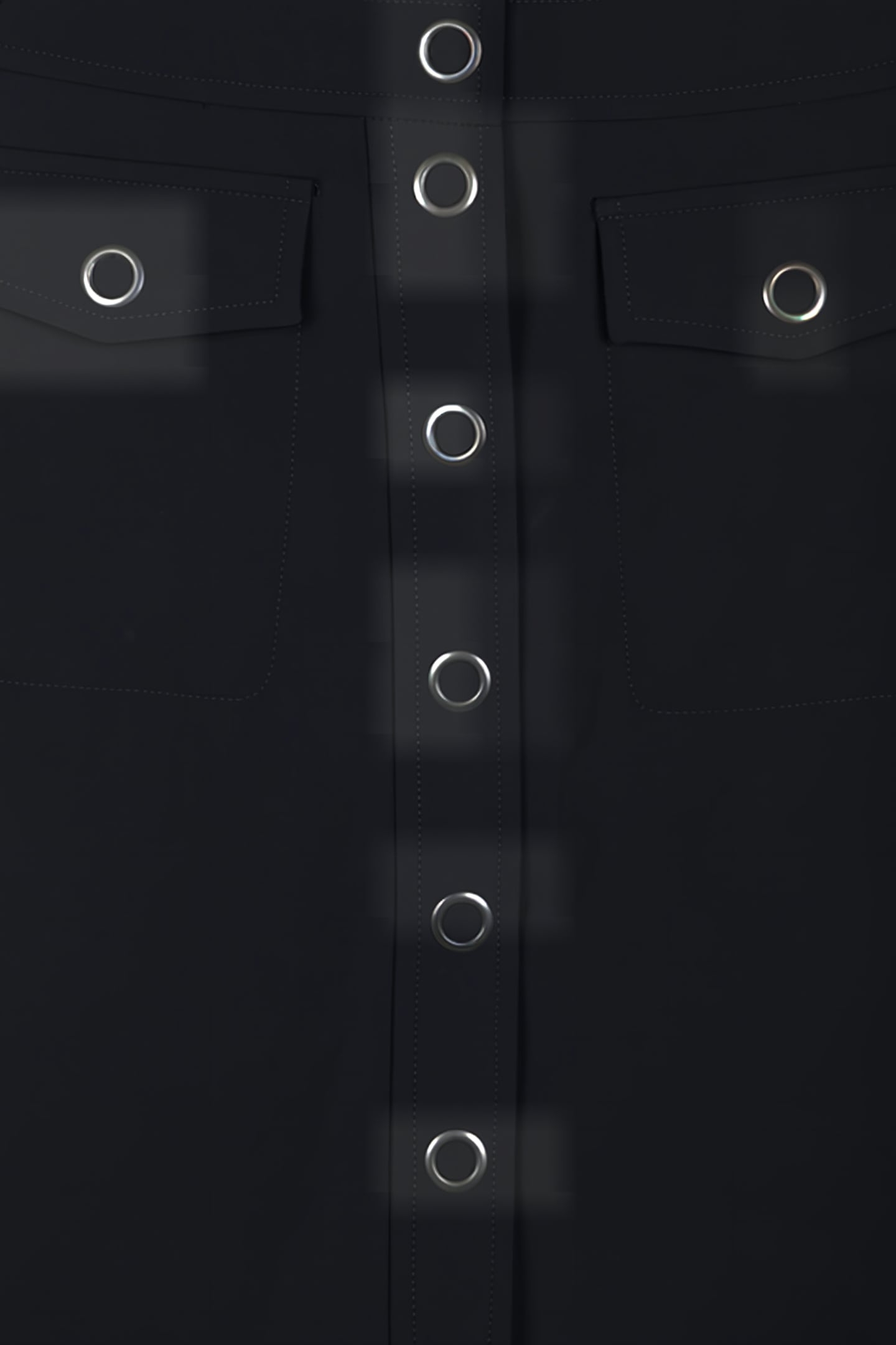 PANEL BUTTON SKIRT NAVY 2