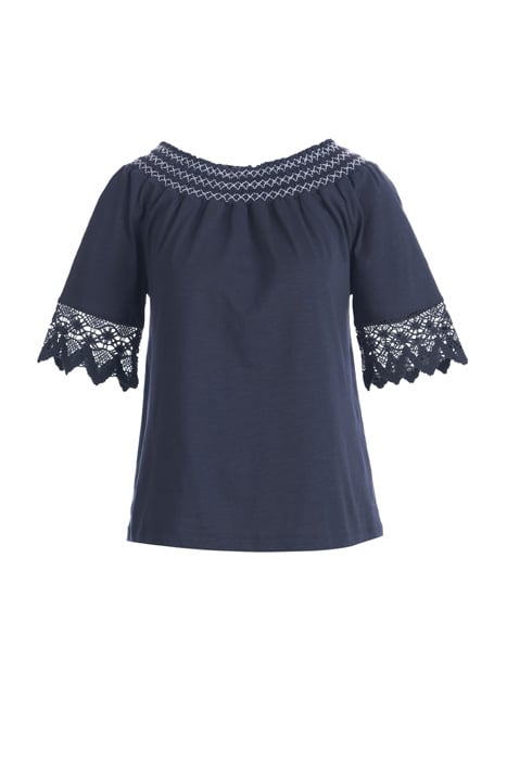 OFF SHOULDER T-SHIRT BLUE 1
