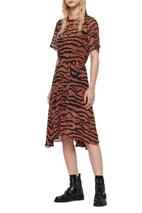ENKI ZEPHYR DRESS TOFFEE BROWN/BLACK 3