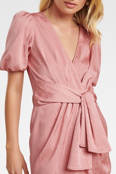 ELLIE JACQUARD MINI DRESS PASTEL SALMON 5