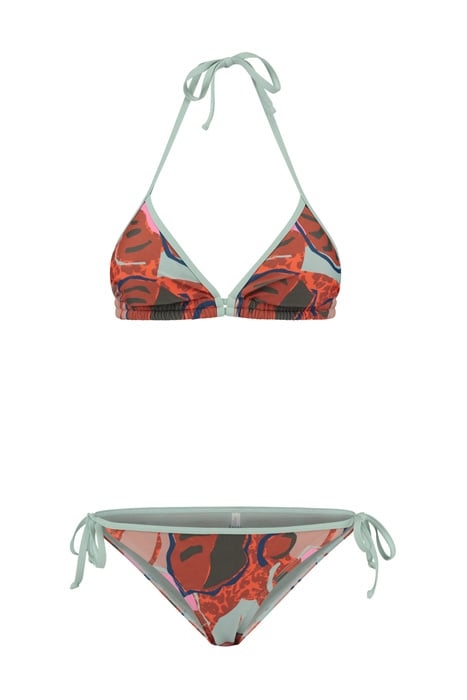 LADIES ABSTRACT LEAF LIZ TRIANGLE BIKINI MULTI COLOUR 1