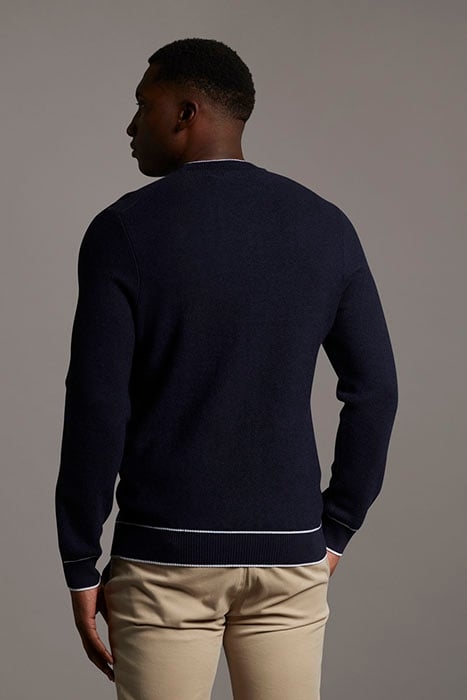 BLACK EAGLE TEXTURE KNIT CREW NECK DARK NAVY 2