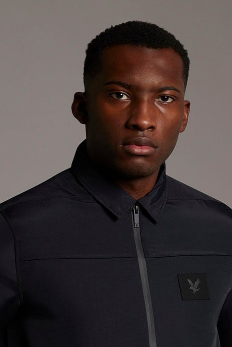 BLACK EAGLE YOKE DETAIL OVERSHIRT JET BLACK 4