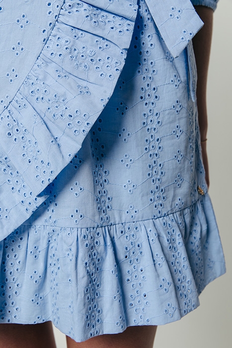 8291 - SHELBY BRODERIE ANGLAISE WRAP SKIRT BLUE 4