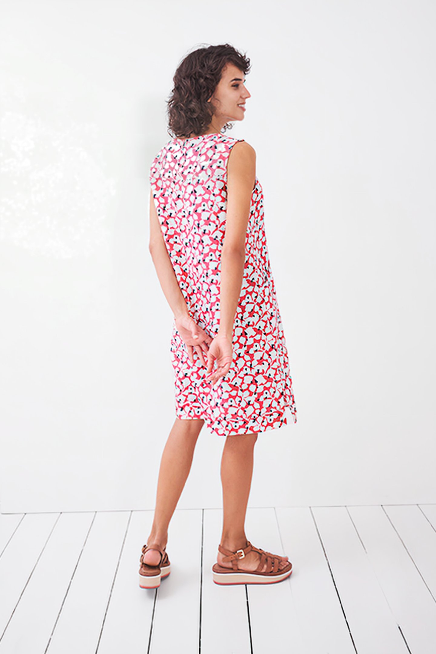 ELLINOR LINEN DRESS PINK 4