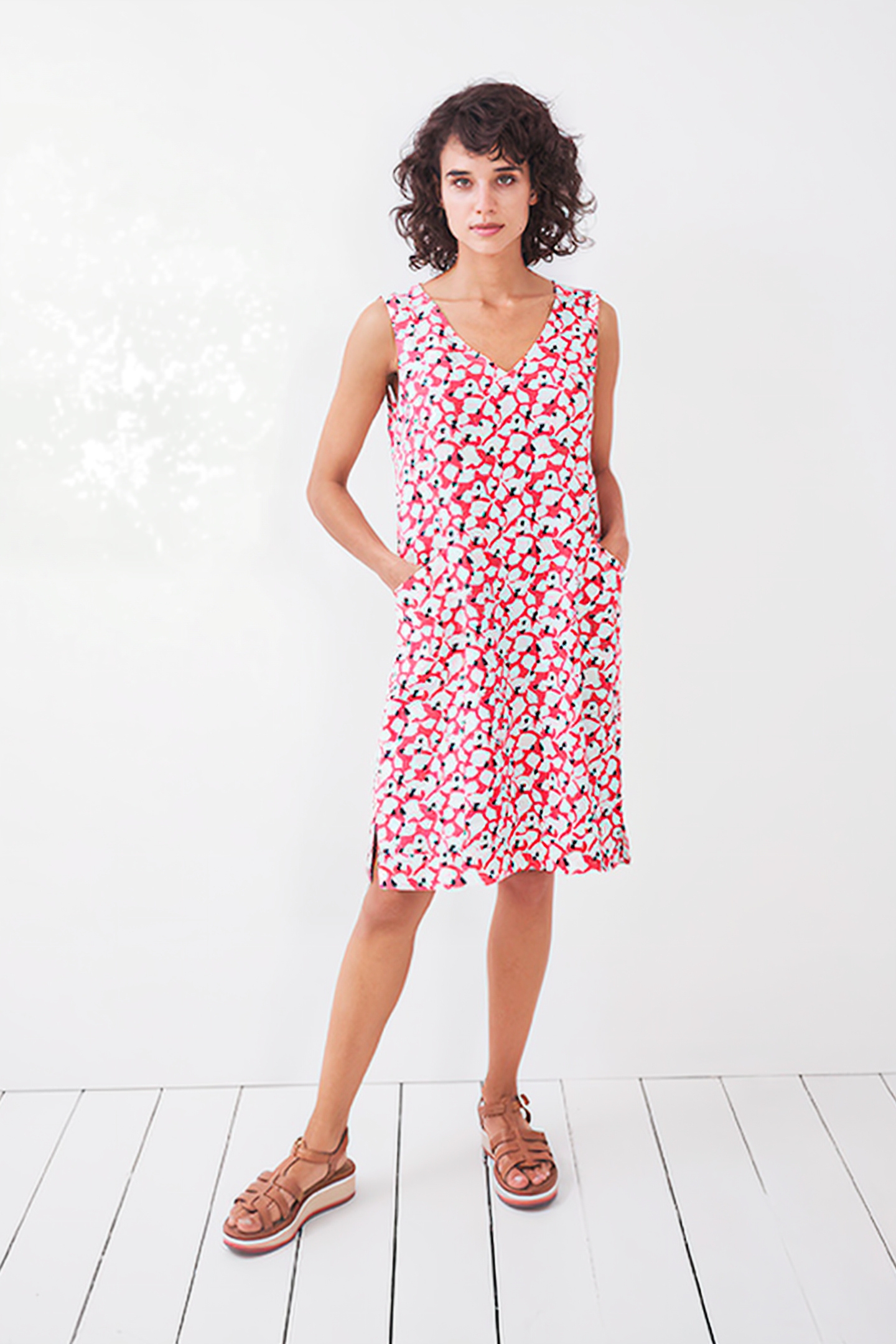 ELLINOR LINEN DRESS PINK 3