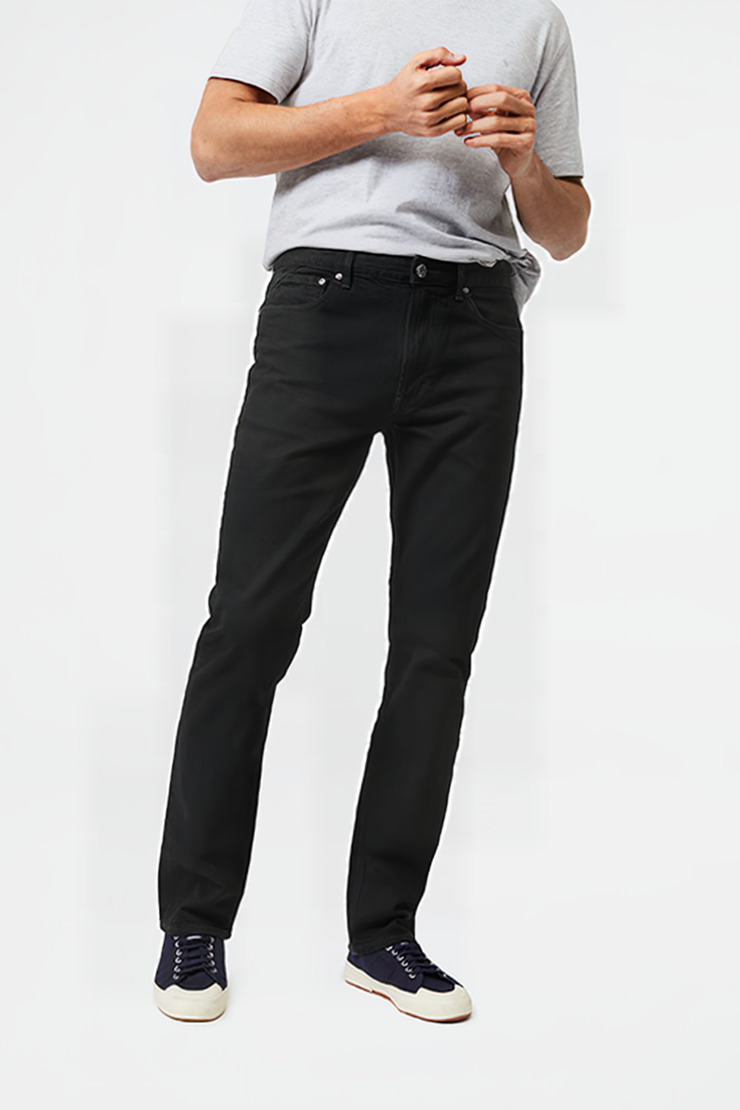 DAVIS STRAIGHT ZIP FLY JEAN BLACK 4