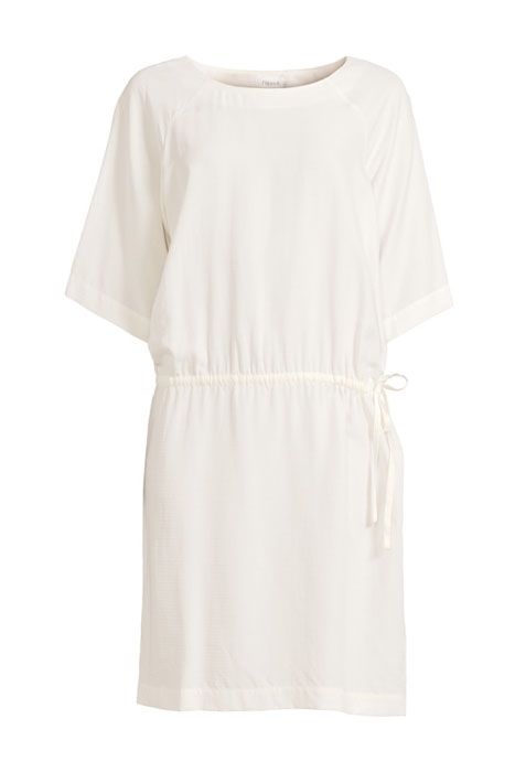 DRAWSTRING DRESS OFF WHITE 1