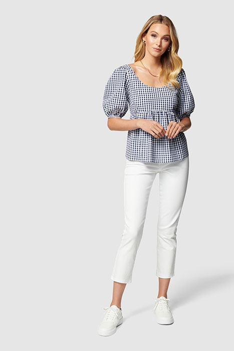 YASMINA PUFF SLEEVE BABYDOLL BLOUSE GINGHAM 5