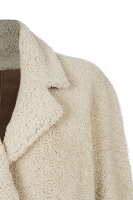 TIA SHEARLING COAT CHALK WHITE/TAUPE 3