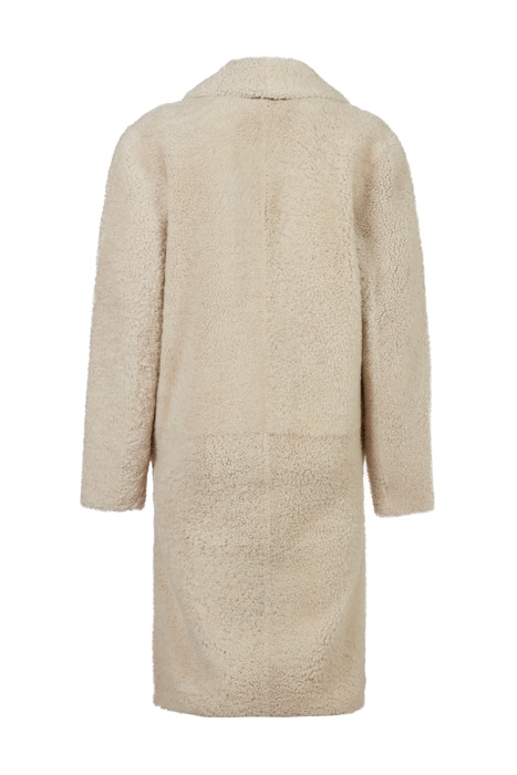 TIA SHEARLING COAT CHALK WHITE/TAUPE 2