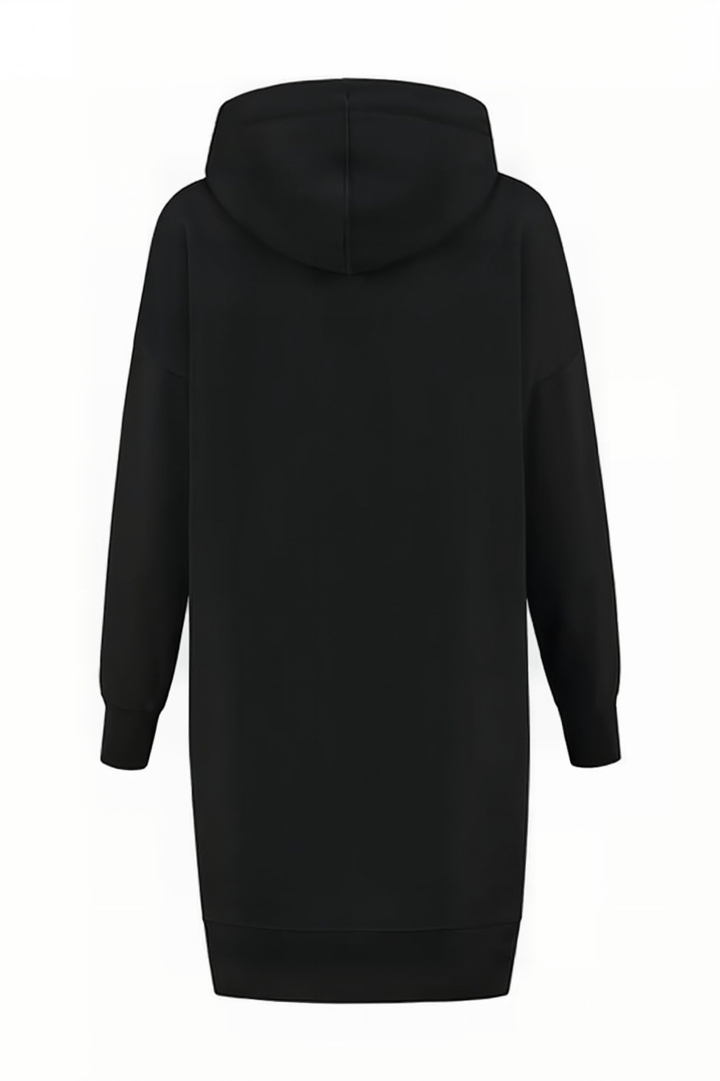 THUNDER PHOTO HOODIE DRESS BLACK 2