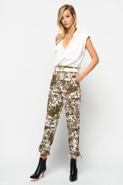 APEROL PANTALONE GABARDINA MIL BEIGE/GREEN MULTI-COLOUR 1