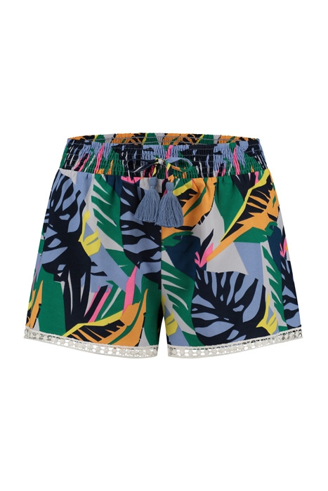 LADIES FRANGIPANI WOVEN SHORT DUSTY LIGHT BLUE 2