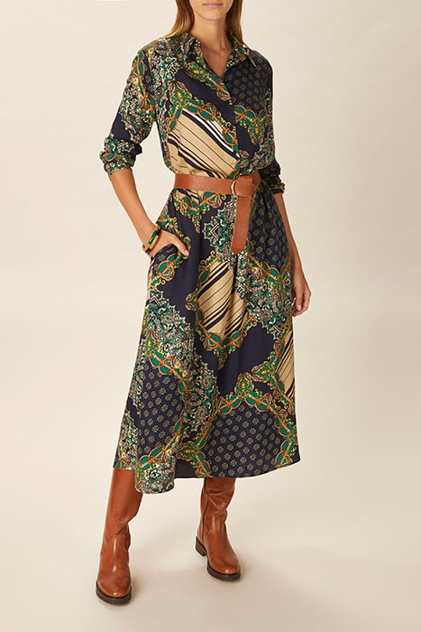 LONG VISCOSE DRESS BLUE 2