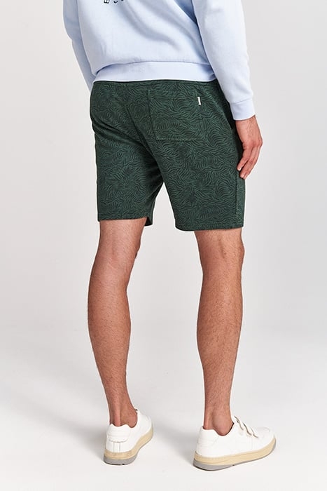 MEN SWEATSHORT GRAPHIC LEAVES CILANTRO GREEN 3
