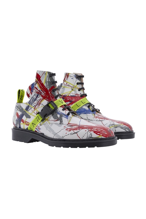 UNISEX PRINTED COMBAT BOOTS BRUSH PRINT. 2