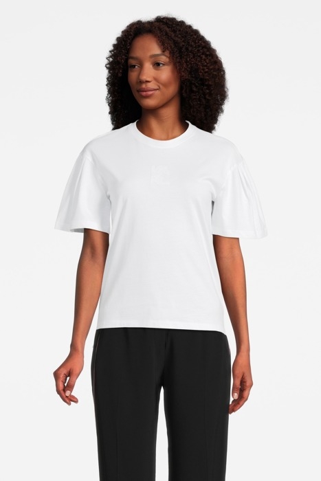 ATHLEISURE PUFF SLEEVE TSHIRT 100 WHITE 2