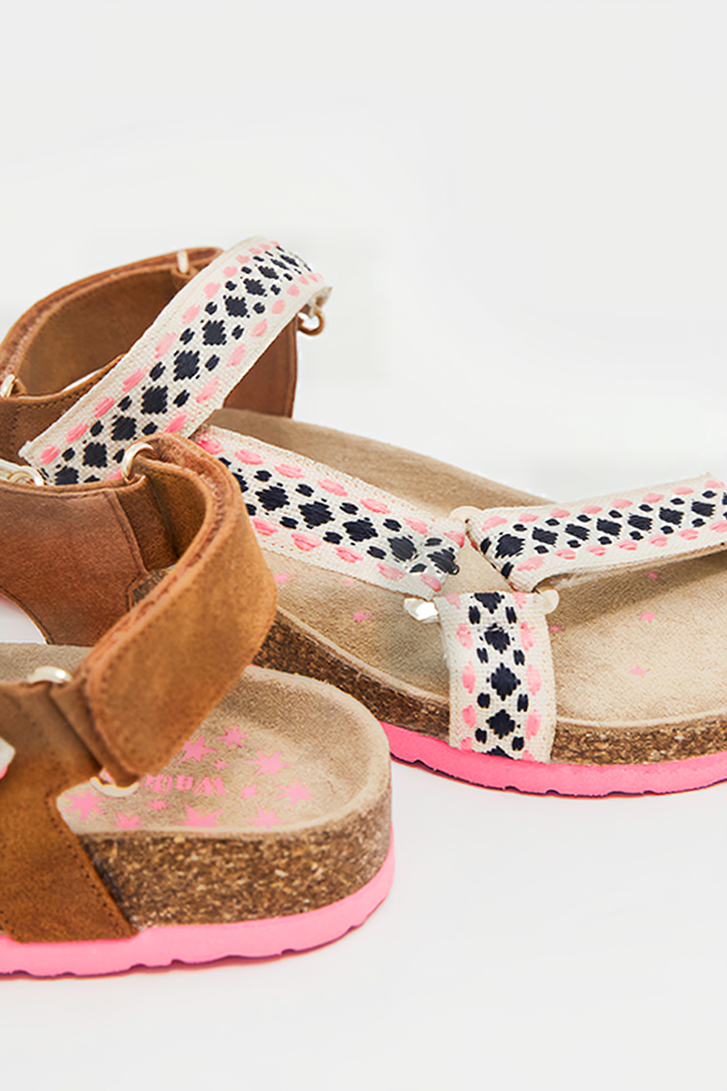 TREK FOOTBED SANDAL PINK MULTI 4