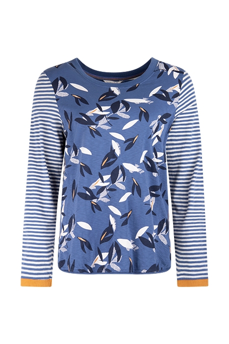 CASSIE CREW TEE BLUE MULTI 1