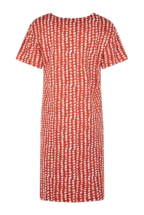 JENNA FAIRTRADE JERSEY DRESS CORAL MULTI 2