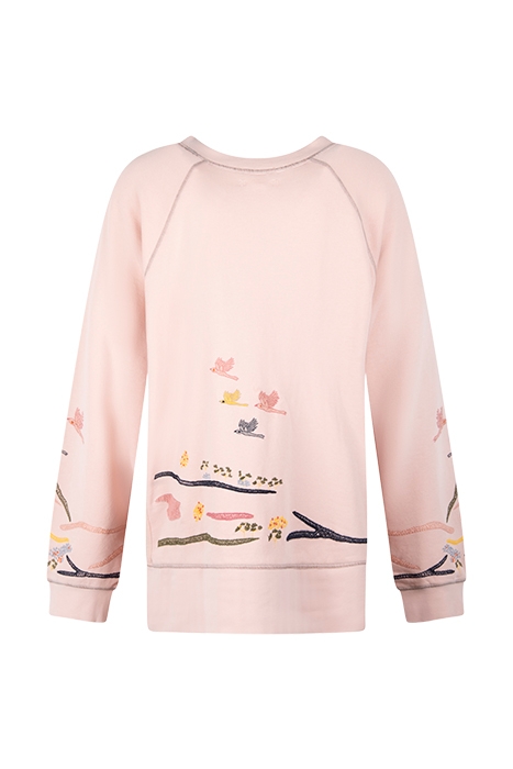 APOLLO EMBROIDERED SWEAT PINK MULTI 2