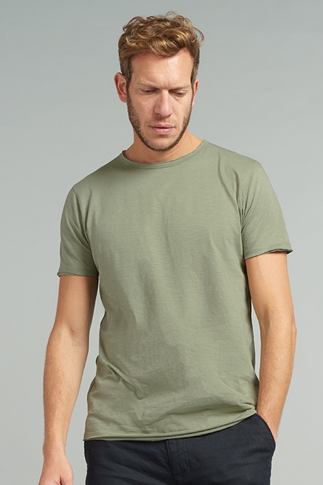 BASIC ROUND NECK TEE SLUB JERSEY SEAGRASS 2