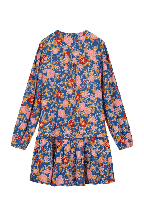 GIRLS TENERIFE DRESS MELTING FLOWER VICTORIA BLUE 2