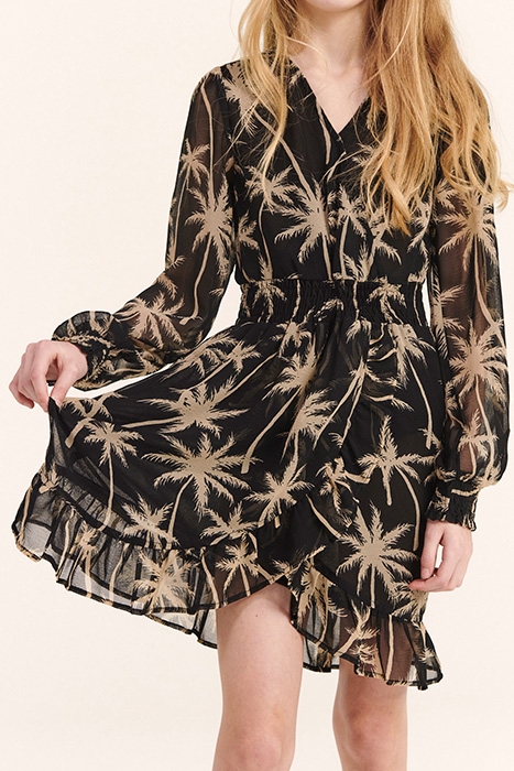GIRLS SANTIAGO DRESS VACATION PALM BLACK 5