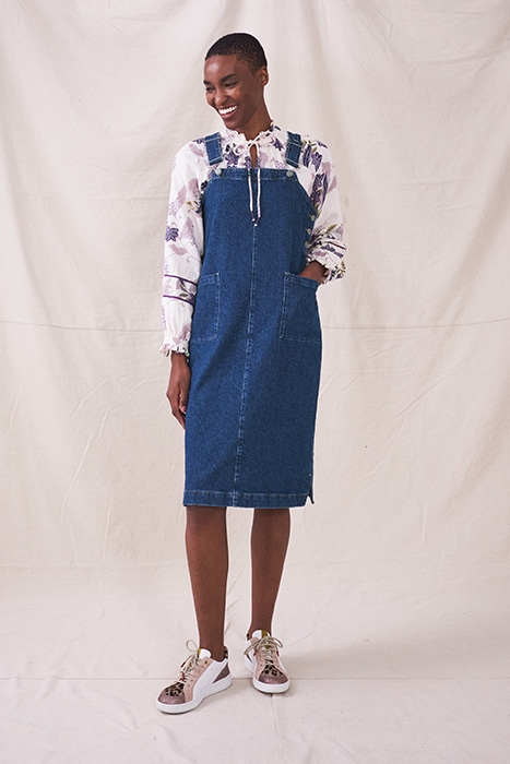 WILLOW DENIM MIDI PINNY DRE  DENIM 4
