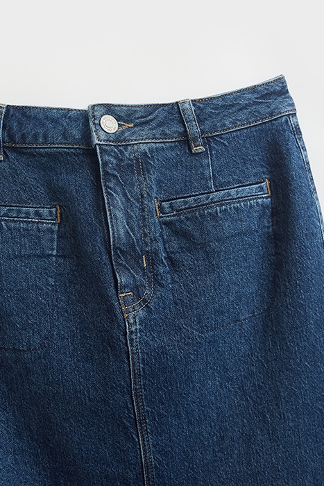 POPPY DENIM MIDI SKIRT MID DENIM 5