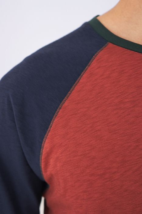 ROBBIE RAGLAN TEE ORANGE MULTI 4