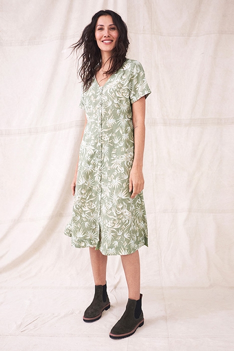 BANTU LINEN TUNIC GREEN MULTI 1