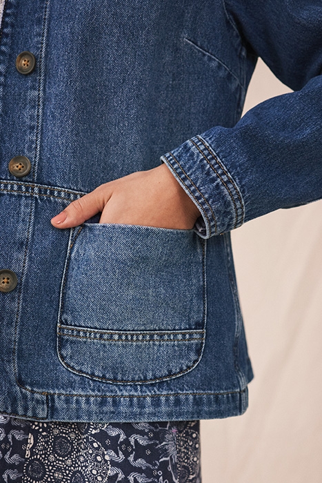 CARRIE DENIM JACKET MID DENIM 4