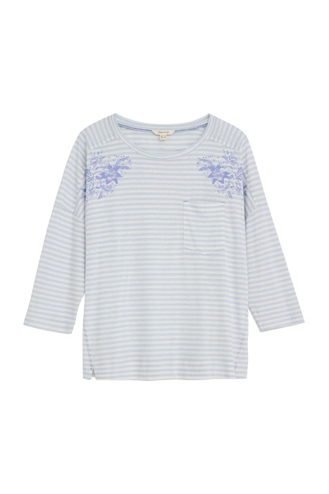 LENNOX LINEN JERSEY TEE BLUE MULTI 1