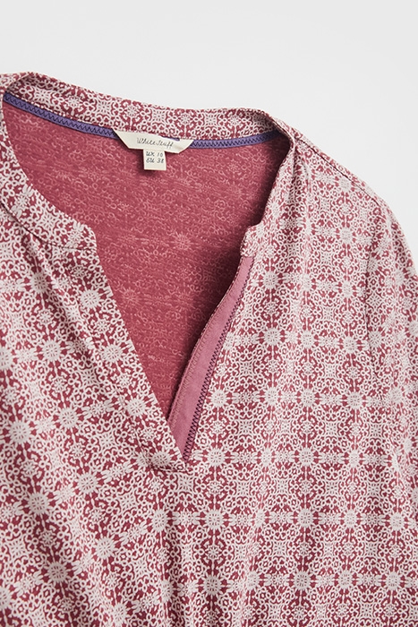 HALLIE JERSEY TUNIC PLUM MULTI 5