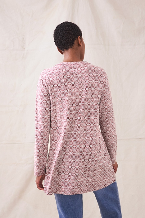 HALLIE JERSEY TUNIC PLUM MULTI 2