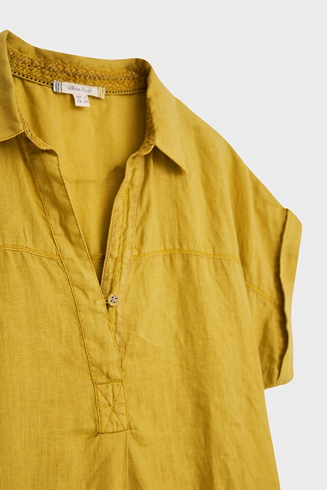 BANTU LINEN TUNIC MID CHARTREUSE 5