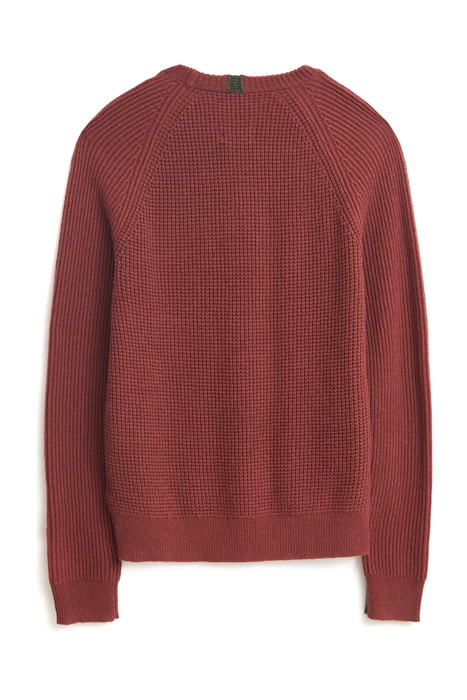 WILLOW TUCK STITCH CREW NECK MID RED 6