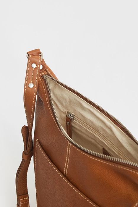 FERN ECO LEATHER CROBODY MID TAN 3