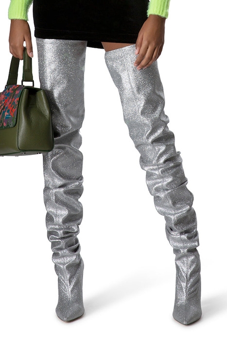 WOMEN S GLITTER OVERKNEES SILVER 3